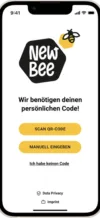 New Bee Startseite App Screen