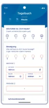 Screen der App ActiveTEP Tagebuch