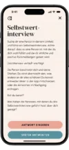 AllyTime App Screen Selbstwertinterview