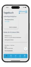 AM Mio App Screen Tagebuch