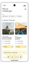 BKK App Mein Phileo, der digitale Gesundheitsbegleiter, Screen Laufende Challenges