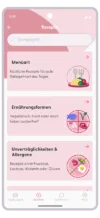 PINK Coach App Screen Rezepte
