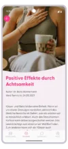 PINK Coach App Screen Achtsamkeit