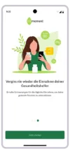VitaMoment App Screen Startscreen