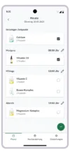 VitaMoment App Screen Einnahmeplan
