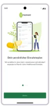 VitaMoment App Screen Einnahmeplan