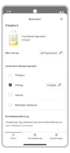 VitaMoment App Screen Tagesdosis Vitamin C bearbeiten