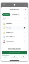 VitaMoment App Screen Produktübersicht