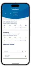 ActiveTEP Knie App-Screen Tagebuch