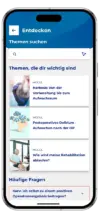 ActiveTEP Knie App-Screen Suche