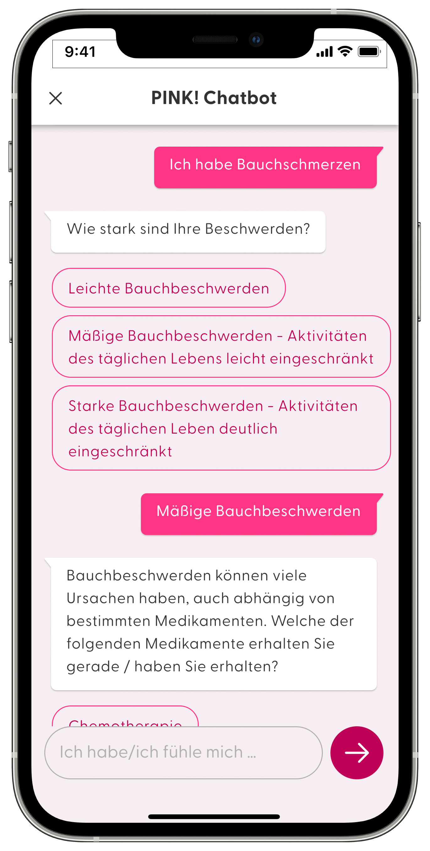 PINK! Coach app Chatbot KI Künstliche Intelligenz machine learning