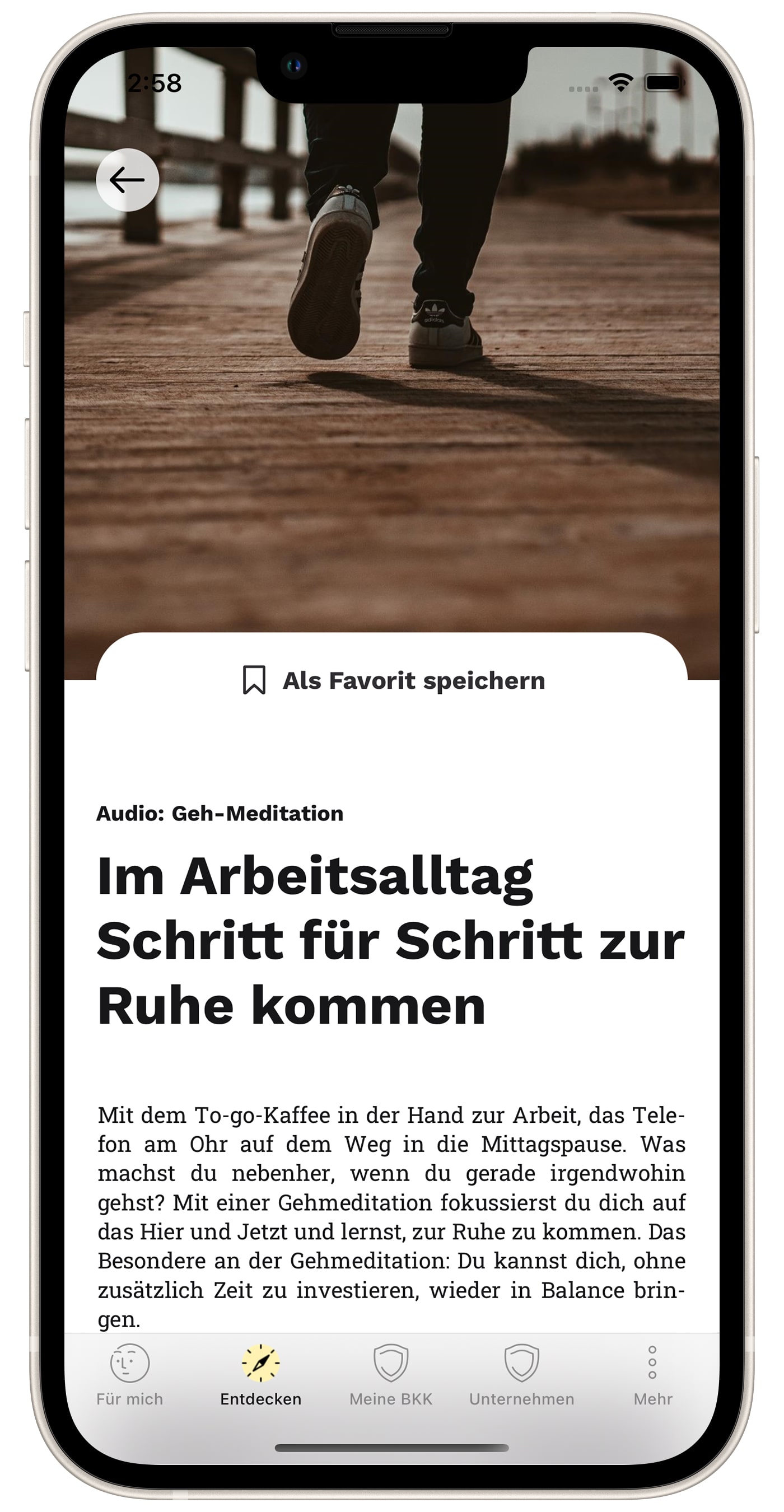 Die Gesundheits-App Phileo - BKK Dachverband e.V. Ruhe