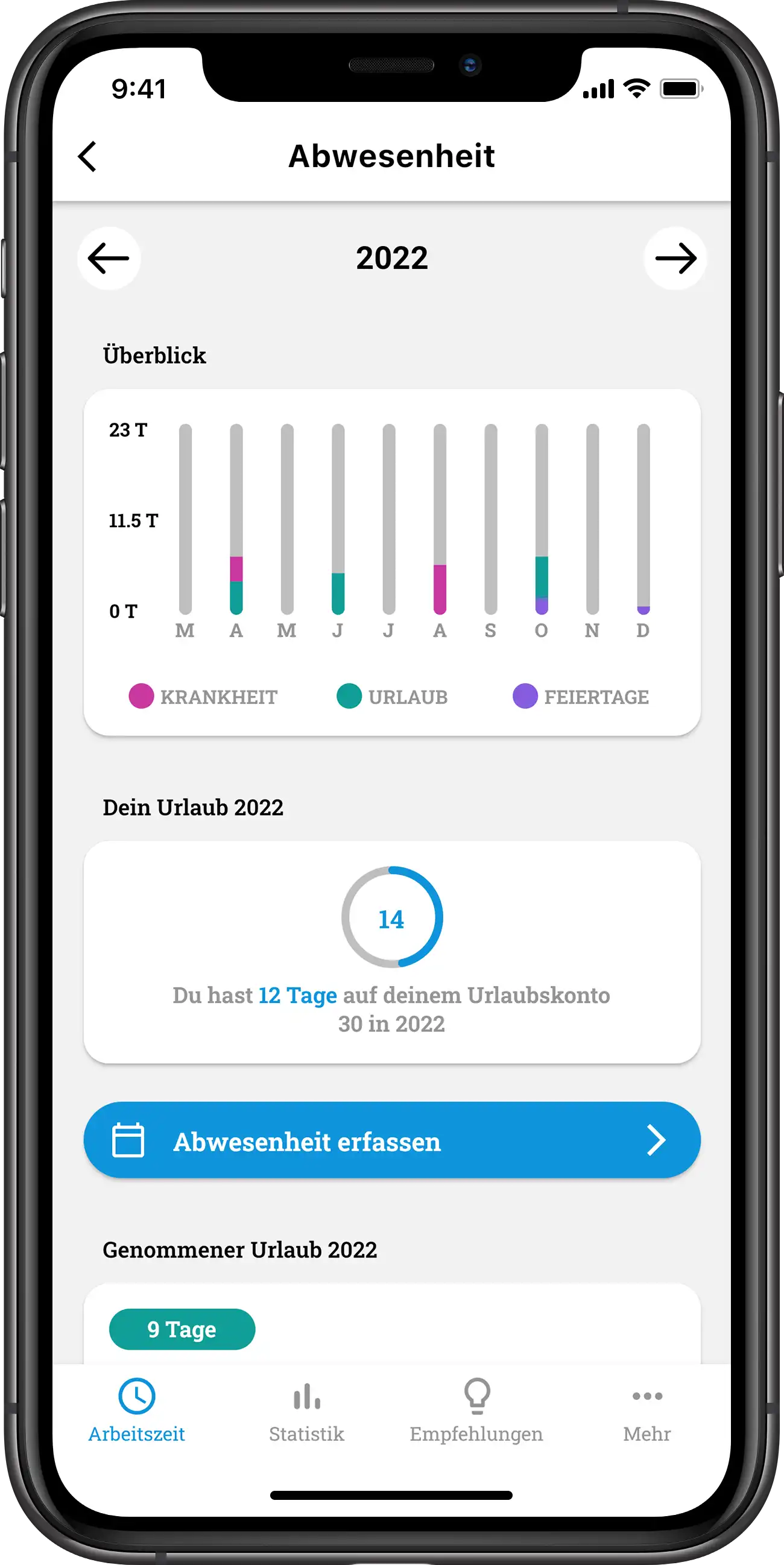 zebx app Abwesenheit