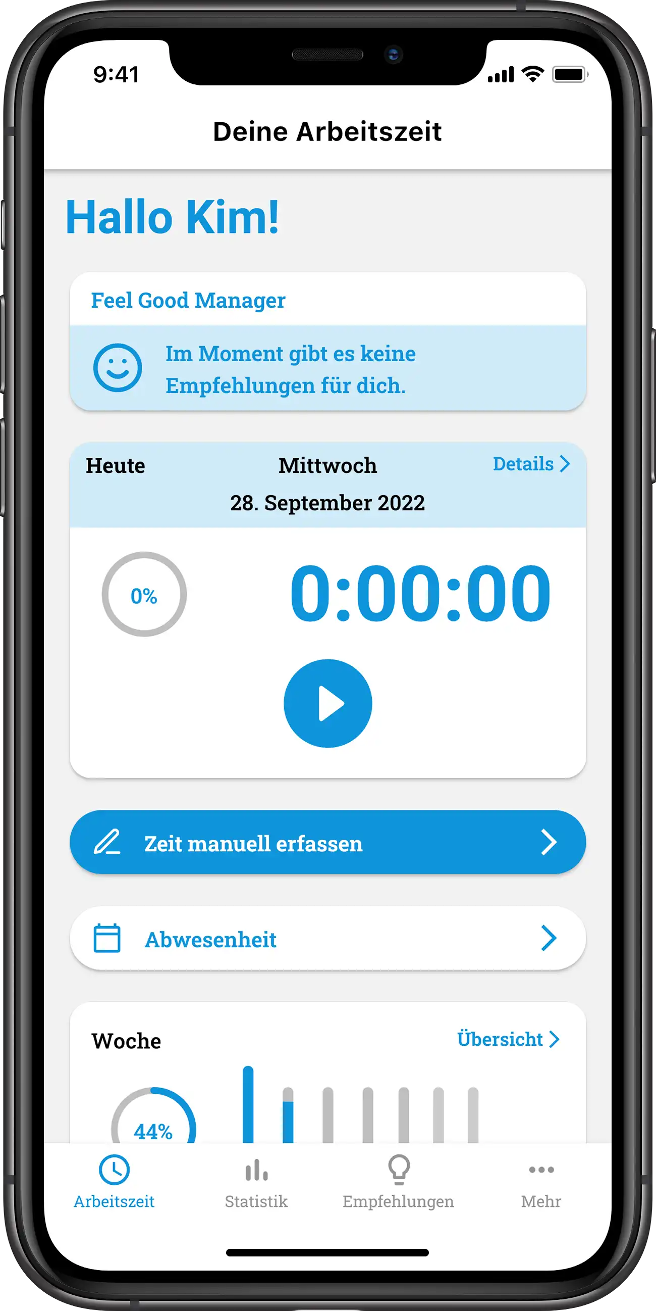 zebx App Arbeitszeit