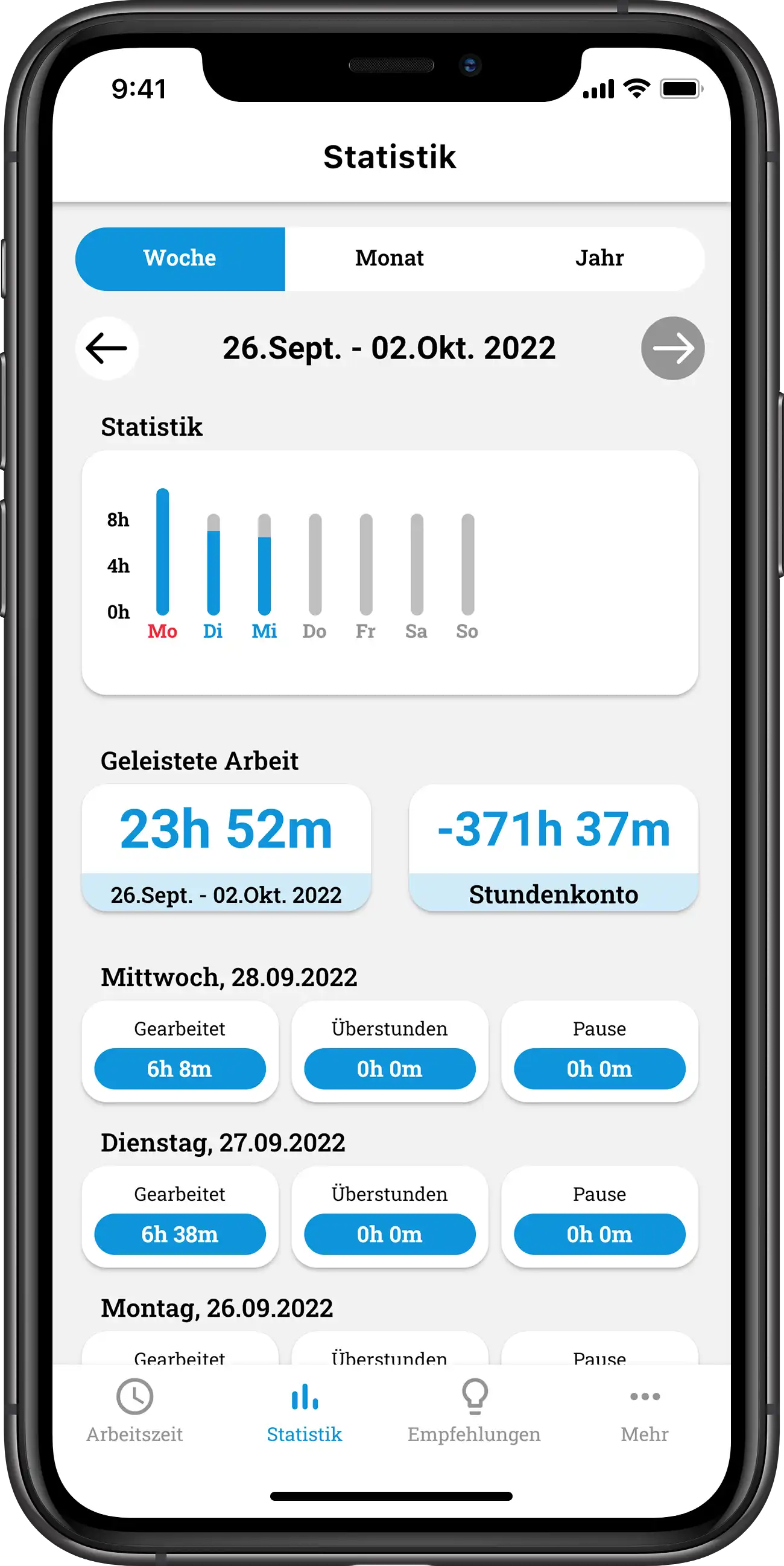 zebx App Statistik