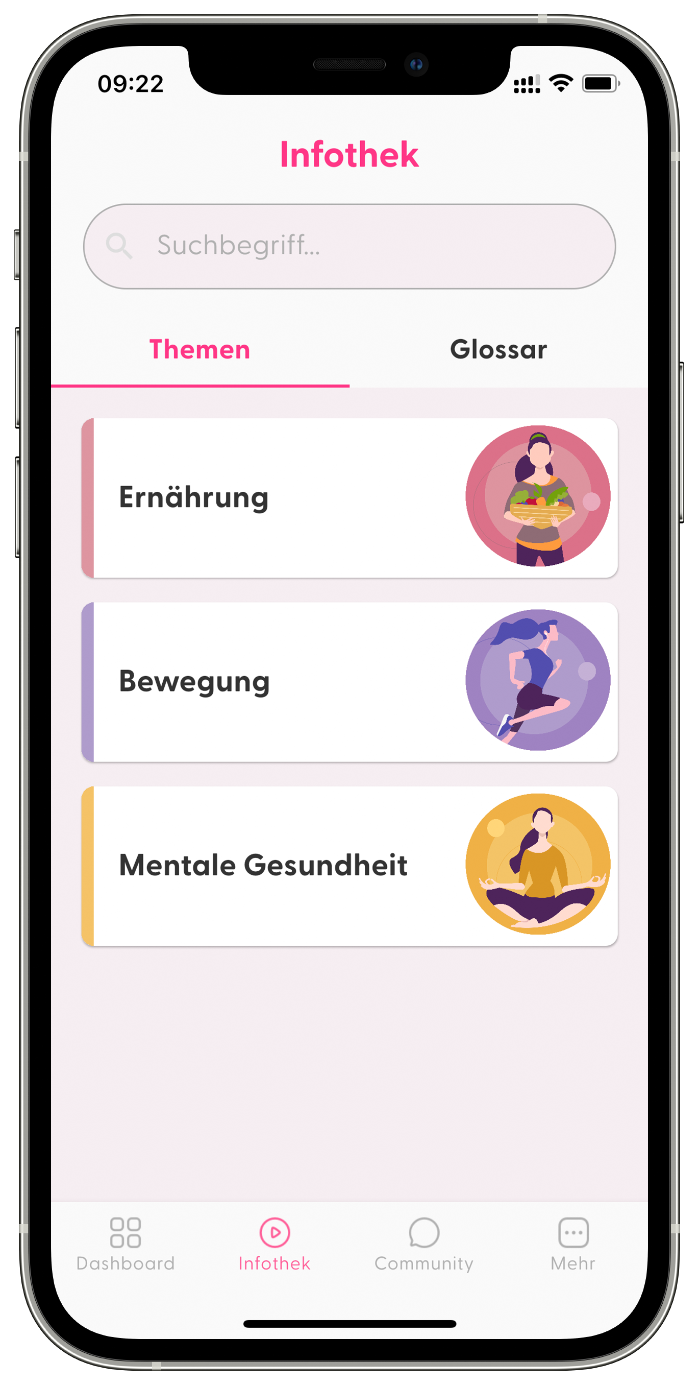 PINK! Aktiv Gegen Brustkrebs Coach App DiGA Digitale Gesundheitsanwendung Infothek