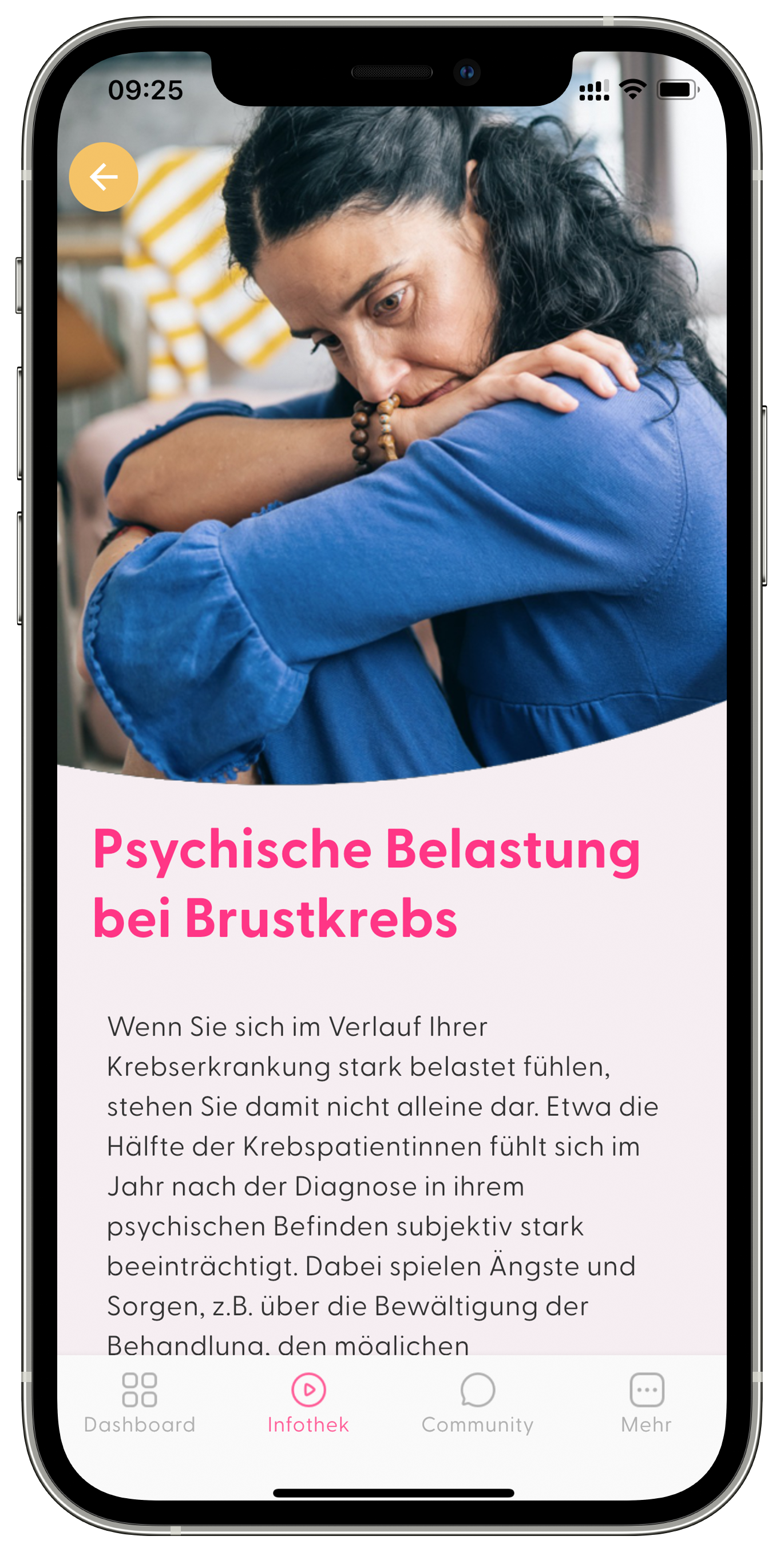 PINK! Coach App Psychische Belastung