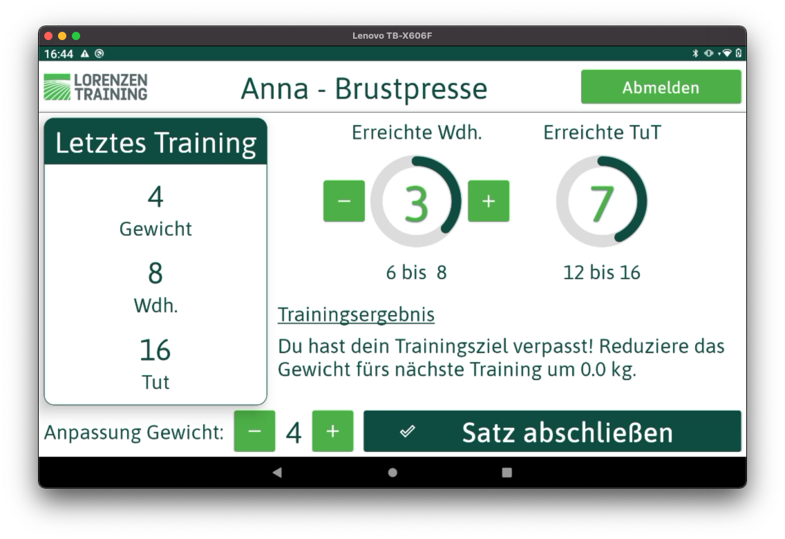 Lorenzen Training App Android Tablet Php Hamburg bornholdt lee